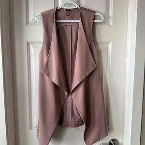 Sleeveless Draped Vest in Mauve